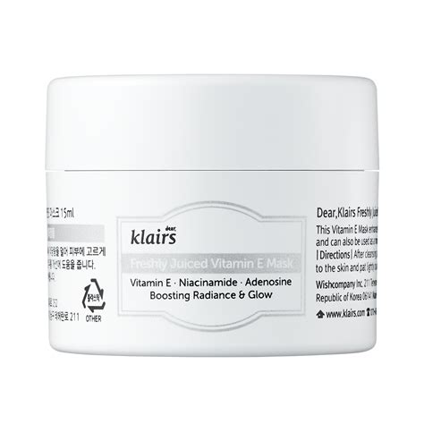 A sleeping pack or daily moisturizer. KLAIRS Freshly Juiced Vitamin E Mask 15ml | LoveMyCosmetic