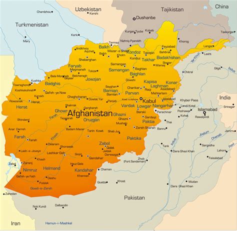 Cities Map Of Afghanistan