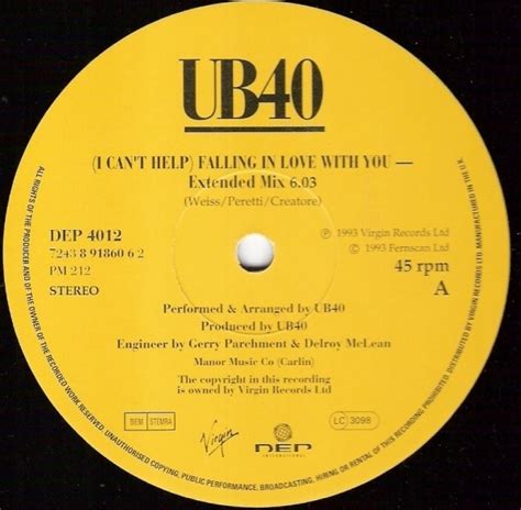 I Can T Help Falling In Love With You Ub40 アルバム