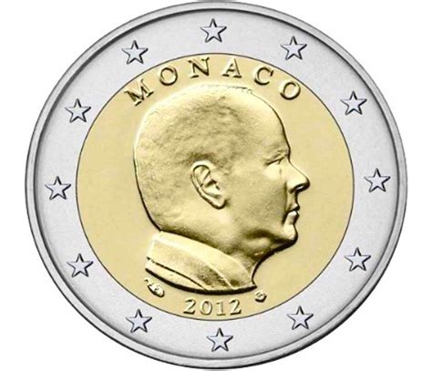 2 Euro Monaco 2012 Portrait Du Prince Albert Ii