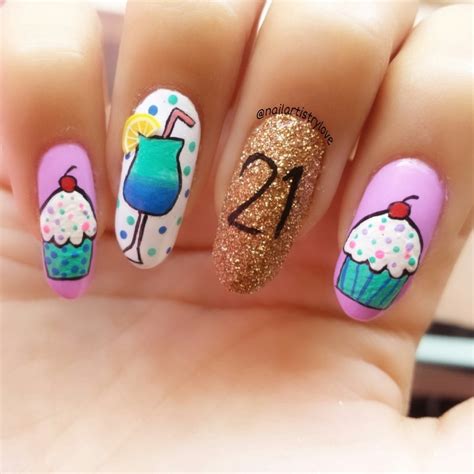 One in all the best ways in which you'll be able to cocker. 21st Birthday nail art by Julia - Nailpolis: Museum of ...