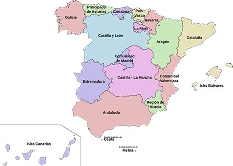 Las Regiones Autónomas De España Almanaque Unidad 2 España Acceso