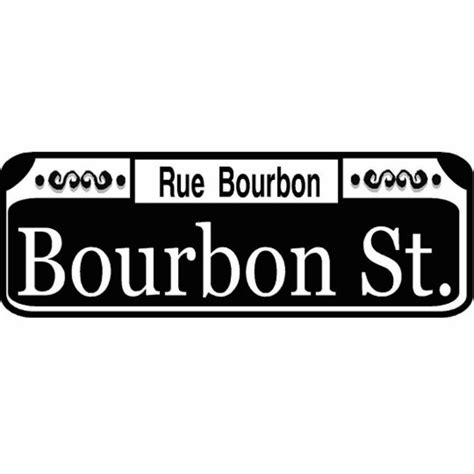 New Orleans Bourbon Street Sign Cutout