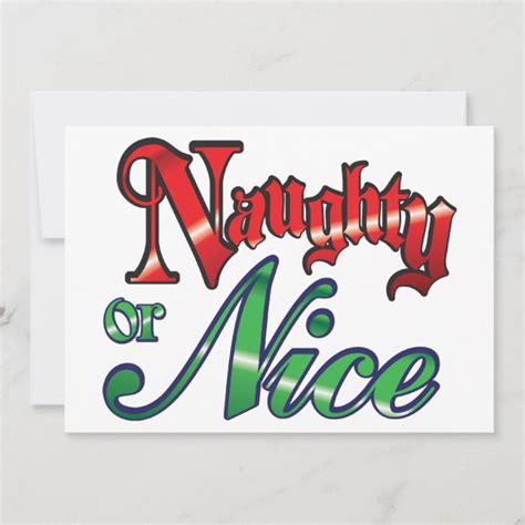 Retro Christmas Naughty Or Nice Party Invitation Zazzleca