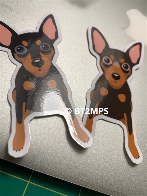 Bt2mps Miniature Pinscher Min Pin Dog Die Cut Vinyl Sticker Etsy