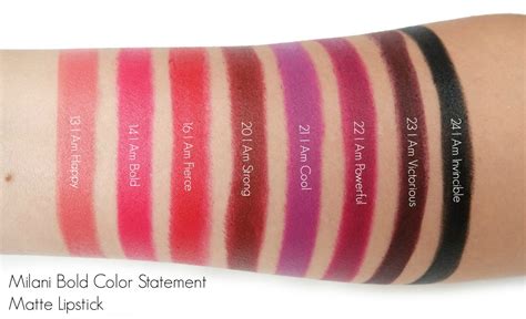 Milani Bold Color Statement Matte Lipstick Review The Beautynerd