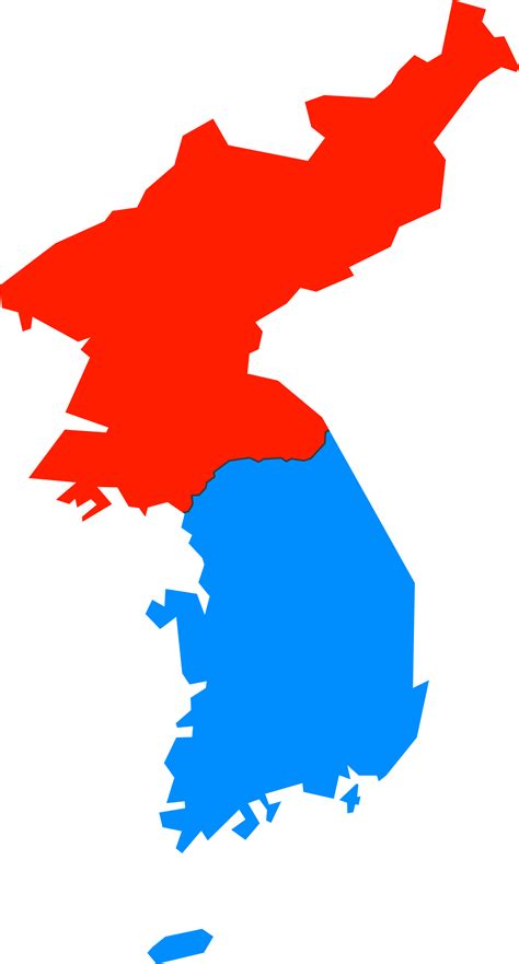 Map Of South Korea And North Korea Clip Art Image Clipsafari