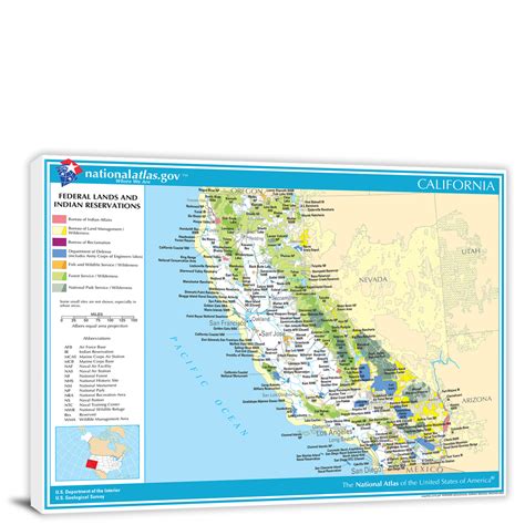 California National Atlas Federal Lands And Indian Reservations Map