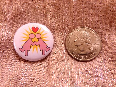 Lesbian Couple Inch Pinback Button Pin Badge Lgbtq Queer Etsy