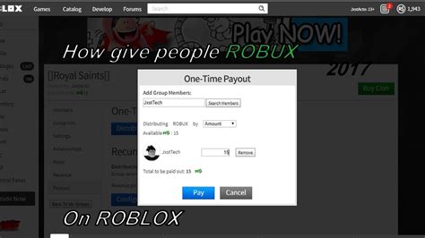 Old Videoroblox How To Donate Robux To Everyone In Your Group Dont Ask