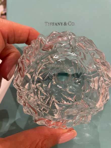 Tiffany And Co Rock Cut Crystal Perfume Bottle In Box New Airauctioneer