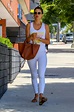 Alessandra Ambrosio dons all-white athleisure ensemble as she exits a ...