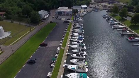 Drone Footage Heading East Of B And E Marine Docks Michigan City