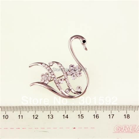 High Quality Swan Clear Rhinestones Brooches3pcslot Alloy Brooch