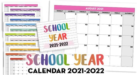 Free Printable School Calendar 2021 2022 Lovely Planner
