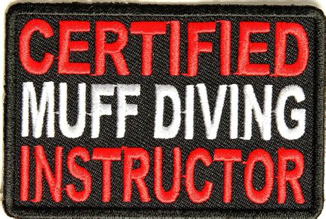 Certified Muff Diving Instructor Patch Naughty Patches Thecheapplace