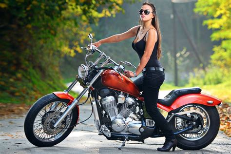 Women Girls Motorcycles HD Wallpaper