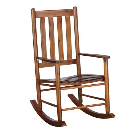 Annie Slat Back Wooden Rocking Chair Golden Brown Coaster