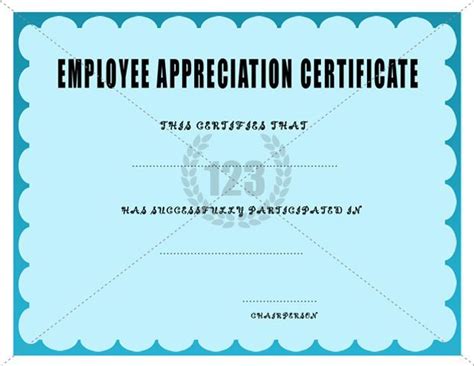 Employee Appreciation Certificate Template Certificate In Best Free
