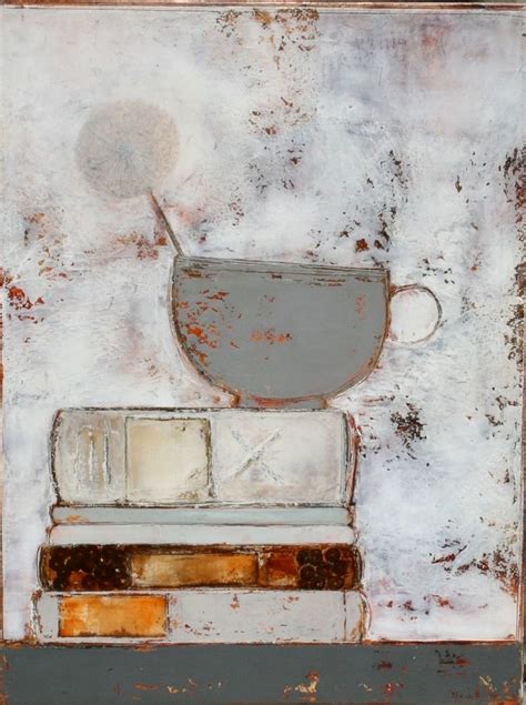 A Painting With A Coffee Cup On Top Of It