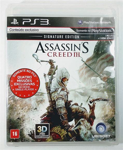 Jogo Assassins Creed Iii Ps3 Sebo Dos Games 10 Anos
