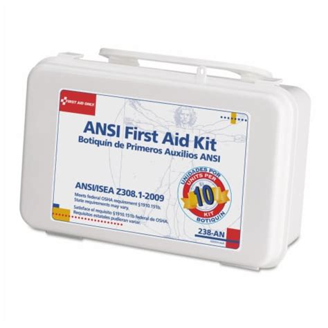 First Aid Only™ Ansi Compliant First Aid Kit 64 Pieces Plastic Case