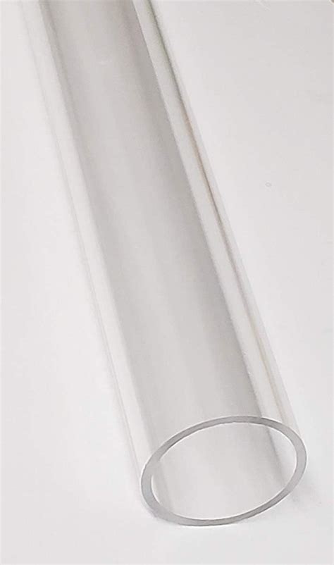 1 Length 2 Od X 1 3 4 Id X 24 Inch Long Clear Extruded Acrylic Plexiglass Round