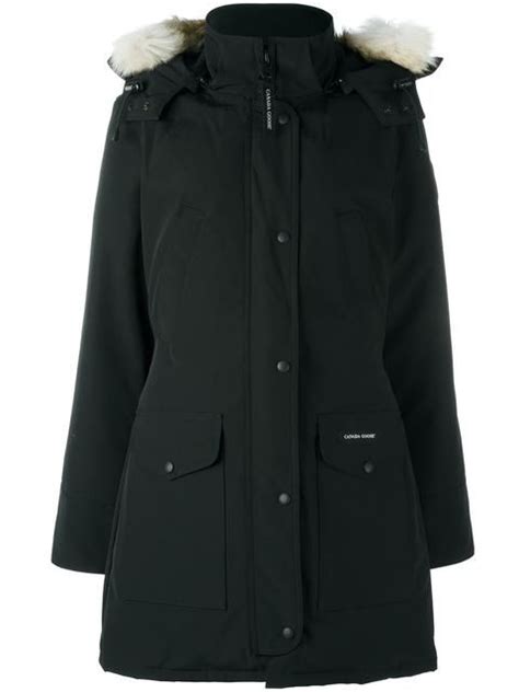 Canada Goose Montebello Parka With Fur Hood In Graphite Modesens Coat Canada Goose Black Coat