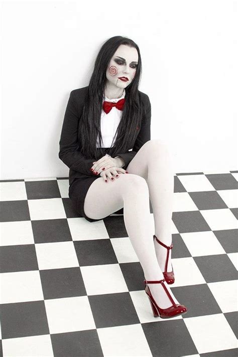 i want to try this female jigsaw cosplay diy halloween costumes for women diy halloween