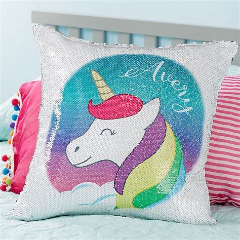 Unicorn Sequin Personalized Throw Pillow Bed Bath And Beyond