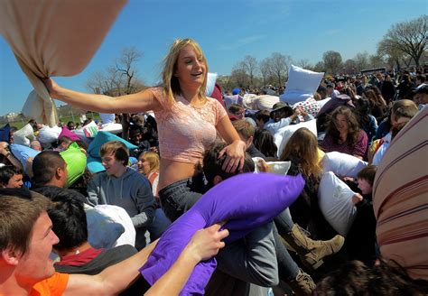 pillow fight breaks out on the mall the washington post