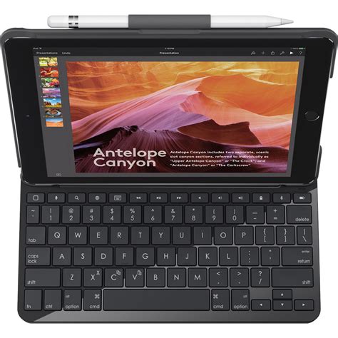 【けまで】 Logitech Slim Folio Keyboard Case For Ipad 7th Gen 2019 8th