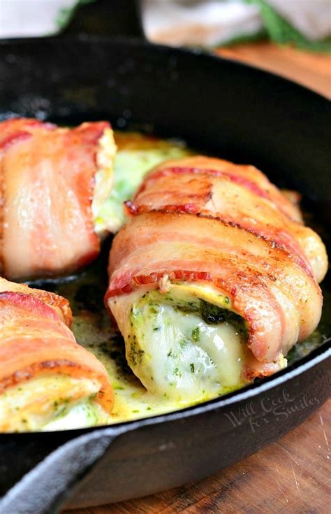 Label the baggies with the recipe name and date before. Bacon Wrapped, Mozzarella and Pesto Stuffed Chicken - Will ...