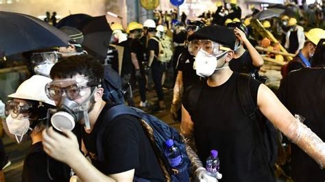 Hong Kong Protests Police Fire Tear Gas Near Chinas Liaison Office Bbc News