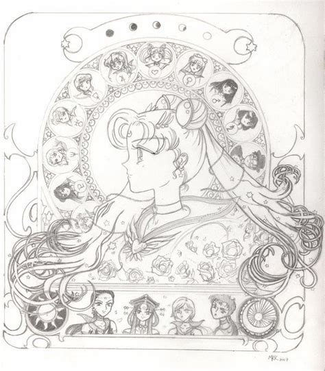 Sailor Moon Zodiac Lineart Wip By Littlemooglet On Deviantart Moon