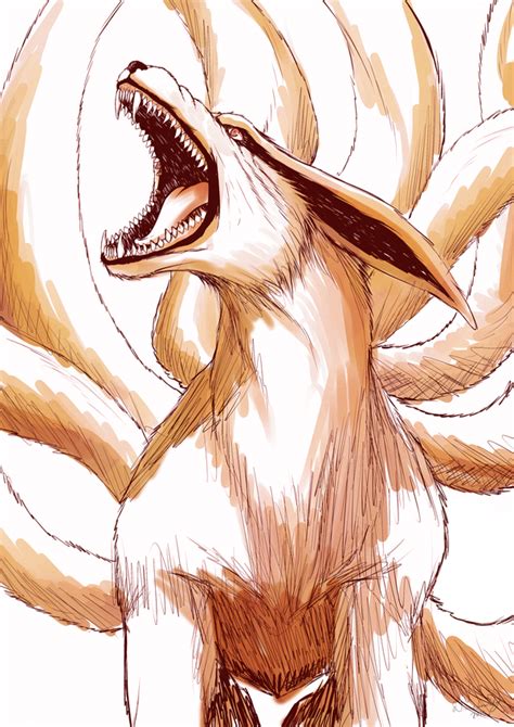 Nine Tails Anime Drawings Naruto Easy Drawing Ideas