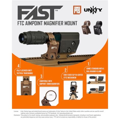 Pts Unity Tactical Fast Ftc Aimpoint Mag Mount Black