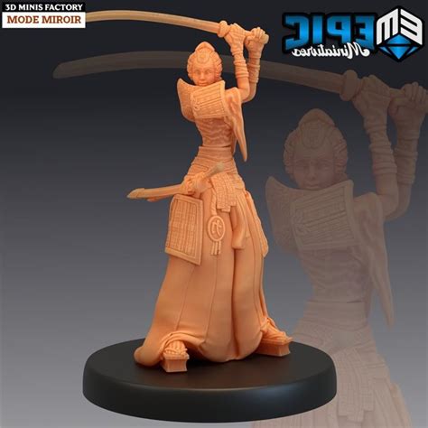 Samurai Female Pour La Faction Yokai Mayhem De Epic Miniatures