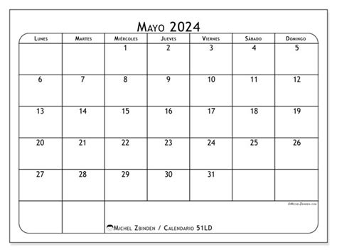 Calendario Mayo 2024 62ld Michel Zbinden Sv 9ca