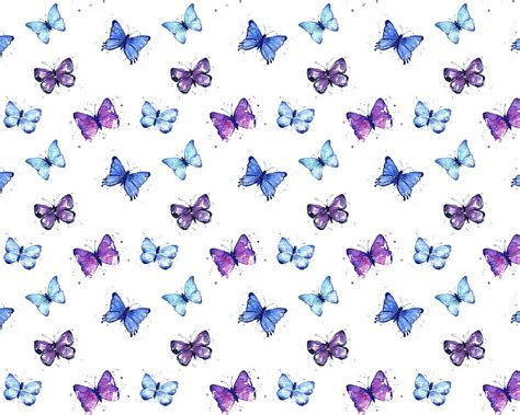 Butterfly Pattern Blue And Purple Painting By Olga Shvartsur Pixels Merch