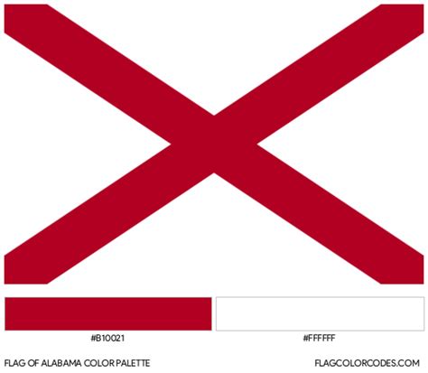 Alabama Flag Color Codes