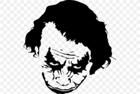 Joker Harley Quinn Stencil Art Png 630x552px Joker Art Black