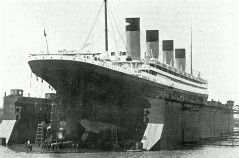 Rms Olympic In Dry Dock Rms Titanic Olympic And Britannic Digitized