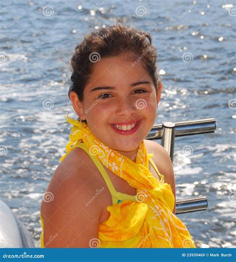8 Year Old Model On The Water Stock Image Image Of Waterway Ocean