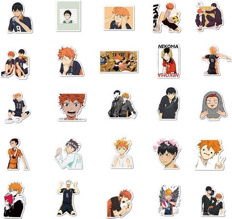 Haikyuu Stickers 50 Stuks Anime Stickers Haikyuu Haikyuu Merch