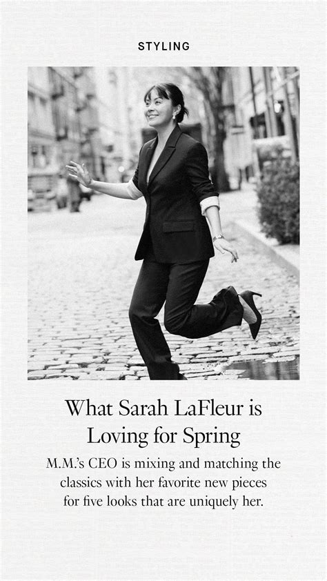 What Sarah Lafleur Is Loving This Spring Mdash Starting A New Job