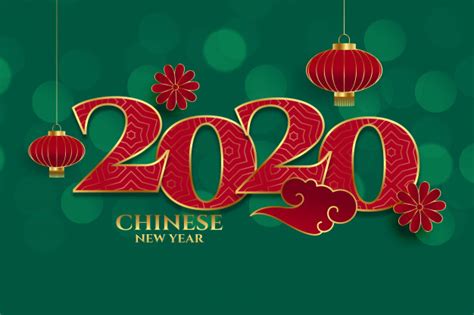 Update of may 2020 collection. Happy 2020 chinese new year festival card design greeting card Vector | Free Download