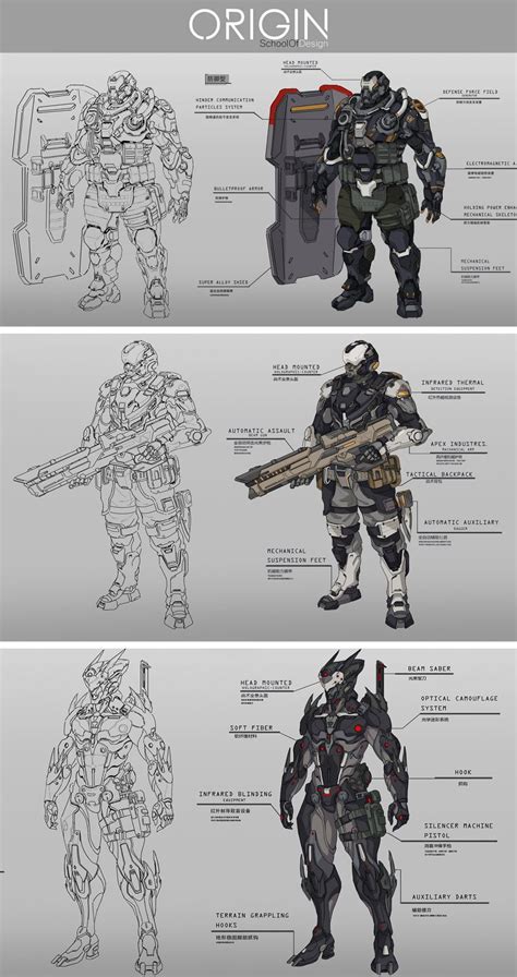 Sci Fi Armor Battle Armor Power Armor Game Concept Art Character