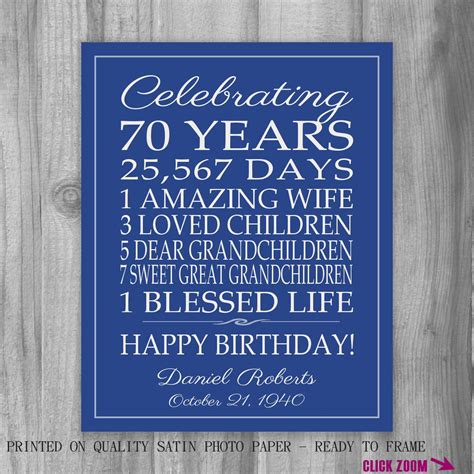 Some good websites include : 70th birthday ideas for mom - Google Search | Dad birthday ...