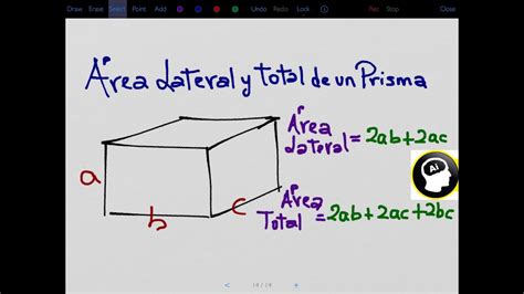 Área lateral y total de un prisma recto - YouTube